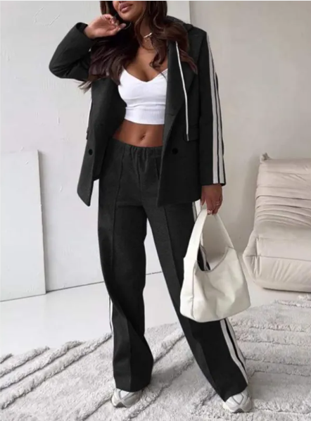 Stylish Ribbon Hoodie Set