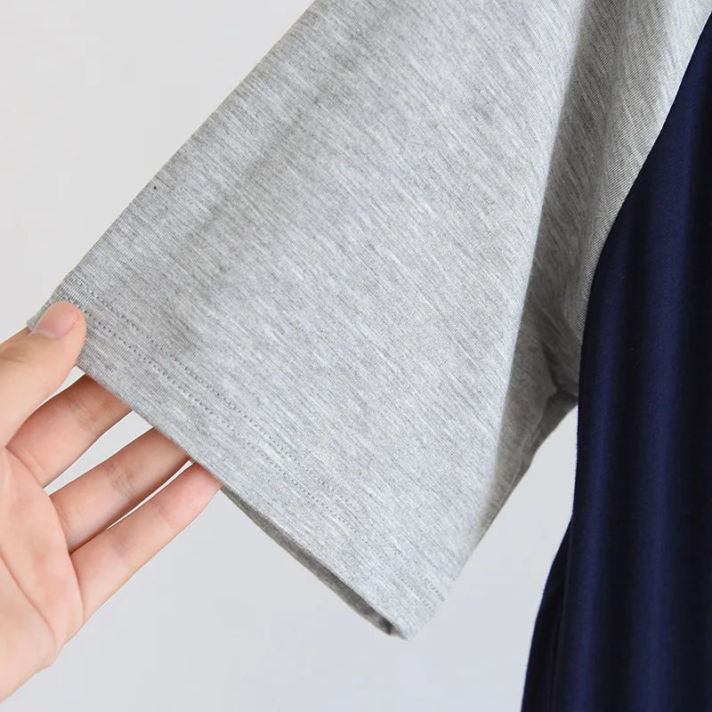 Ultra-Soft Modal Long Night Dress – Breathable Plus Size Sleepwear