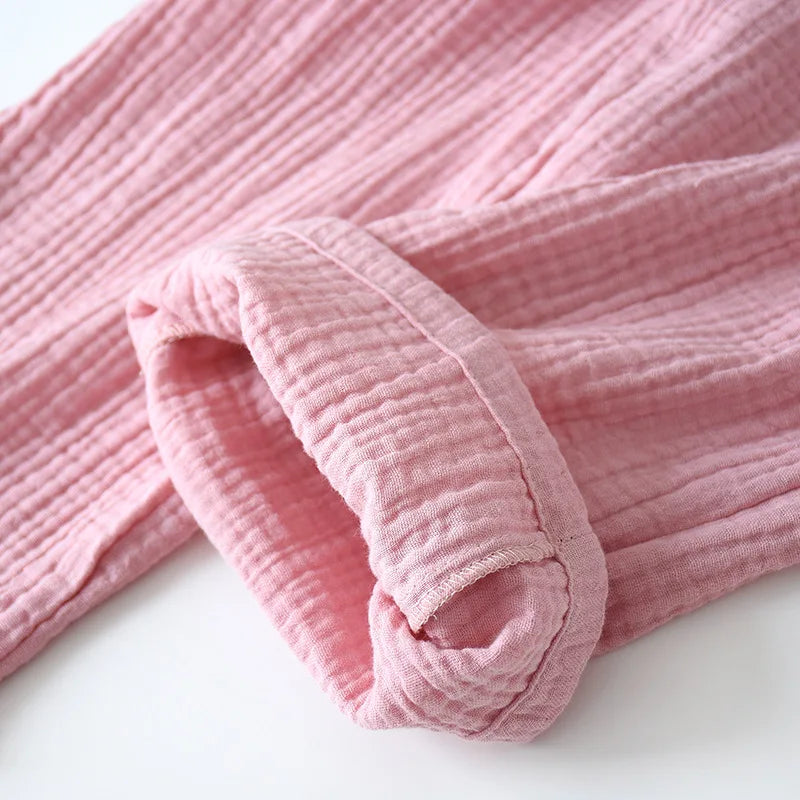 Unisex Cotton Yukata Sleepwear Set – Breathable Loose Fit Spa & Home Pajamas