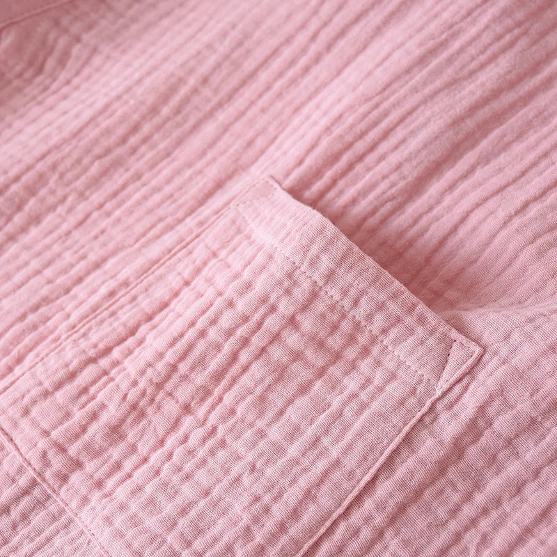 Unisex Cotton Yukata Sleepwear Set – Breathable Loose Fit Spa & Home Pajamas