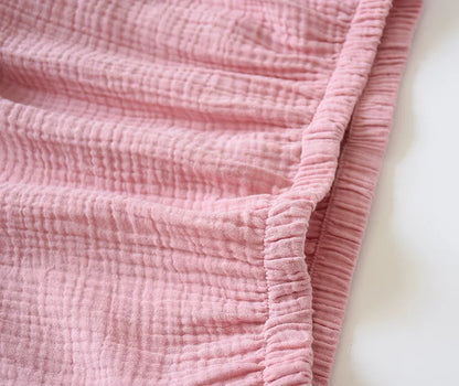 Unisex Cotton Yukata Sleepwear Set – Breathable Loose Fit Spa & Home Pajamas