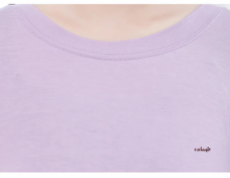 Soft Modal Cotton Nightgown – Long Sleeve Midi Sleep Shirt