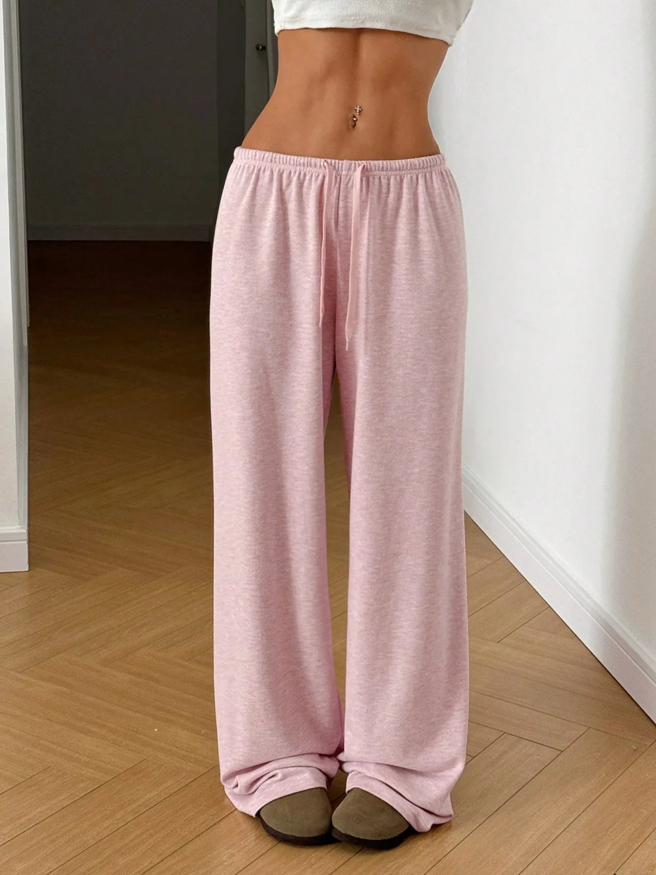 Wide-Leg Casual Pants