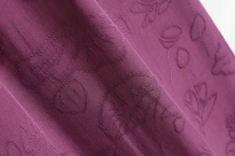 Cotton Viscose Jacquard Palazzo Pants – High-Waist Wide Leg Trousers