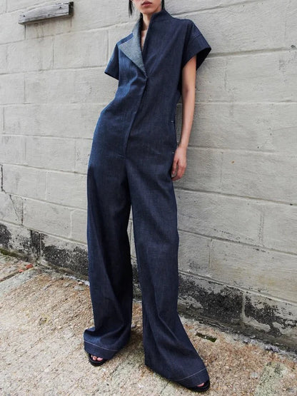 Wide-Leg Cotton Jumpsuit