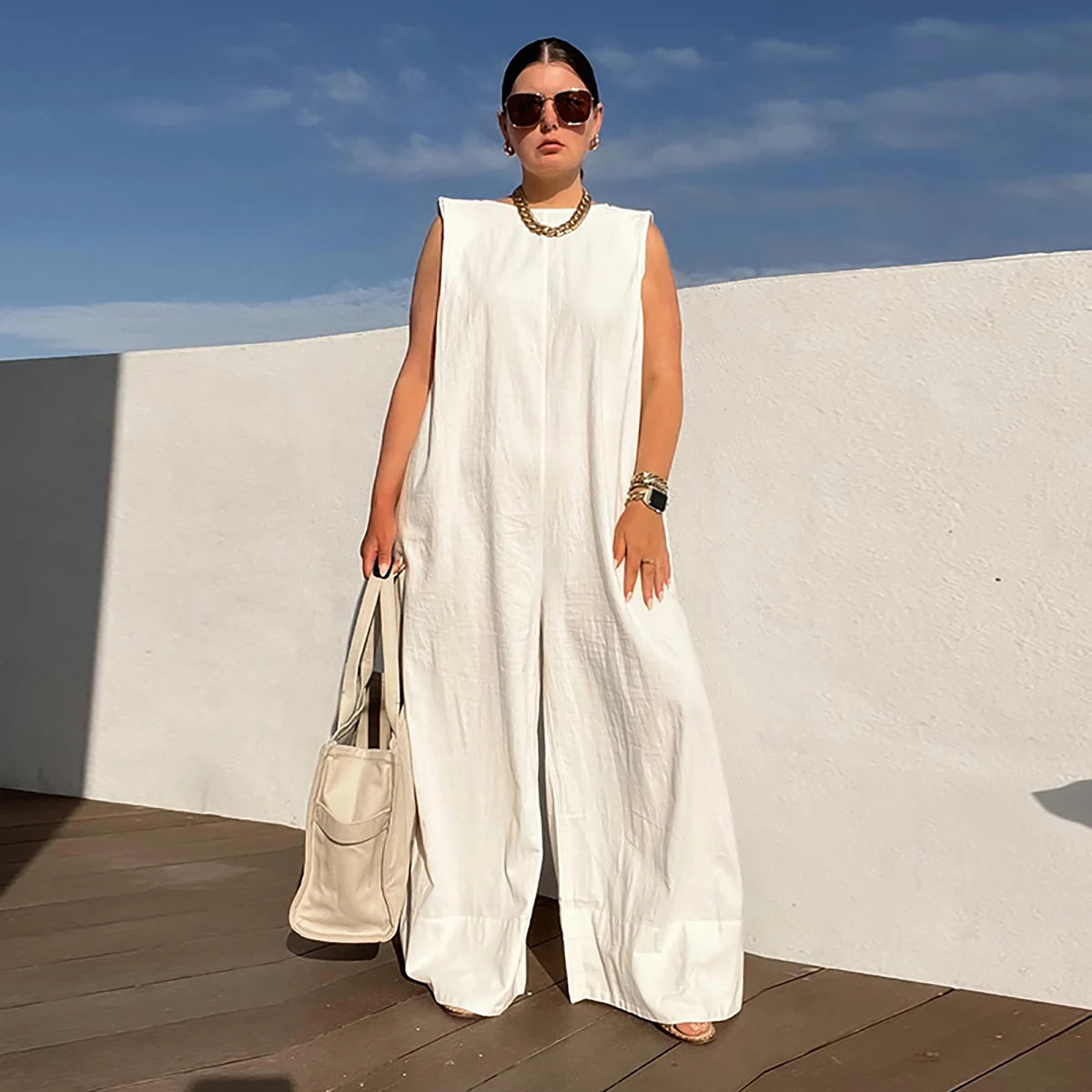 Wide-Leg Summer Jumpsuit