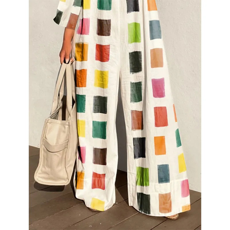 Plaid Plus Size Jumpsuit