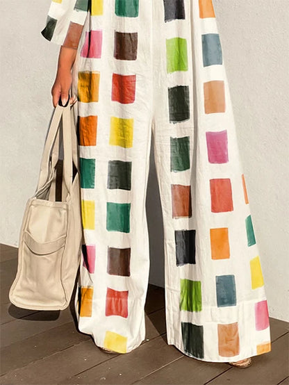 Plaid Plus Size Jumpsuit