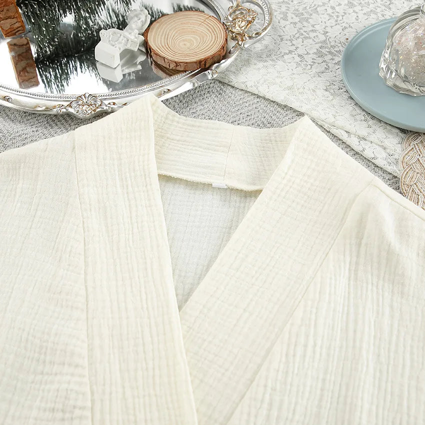 100% Cotton Jersey Robe – Long Sleeve Cardigan Nightgown & Loungewear