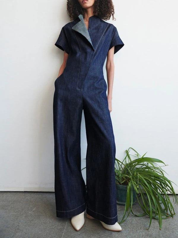 Wide-Leg Cotton Jumpsuit