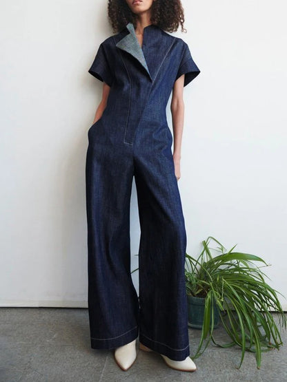 Wide-Leg Cotton Jumpsuit