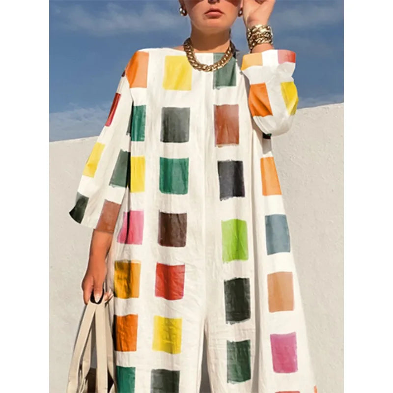 Plaid Plus Size Jumpsuit