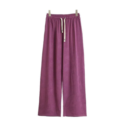 Cotton Viscose Jacquard Palazzo Pants – High-Waist Wide Leg Trousers