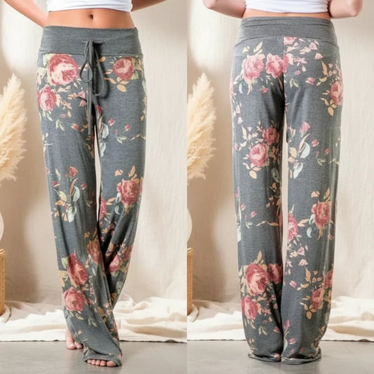 Women’s Wide Leg Yoga Pants – Casual Lounge Pajama Pants