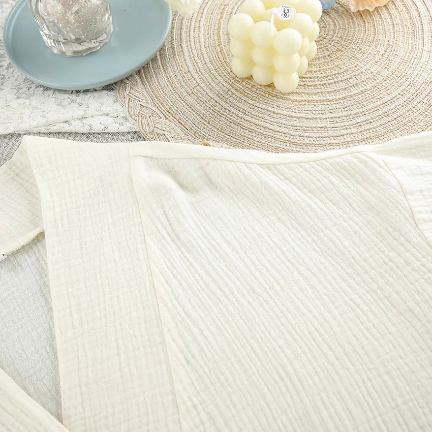 100% Cotton Jersey Robe – Long Sleeve Cardigan Nightgown & Loungewear