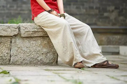 The Artisan Cotton-Linen Balloon Pant: High-Waist Tapered Bloomers