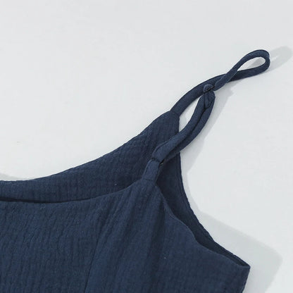 100% Cotton Muslin Maxi Dress: Adjustable Strap Summer Gown