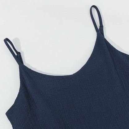 100% Cotton Muslin Maxi Dress: Adjustable Strap Summer Gown