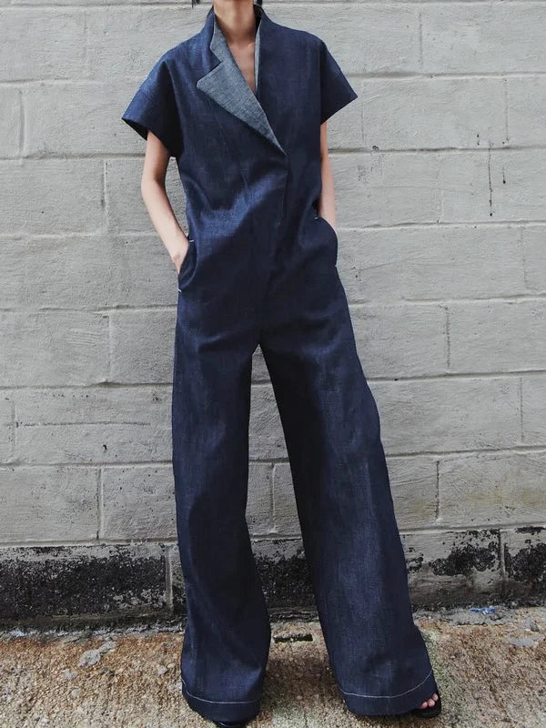 Wide-Leg Cotton Jumpsuit