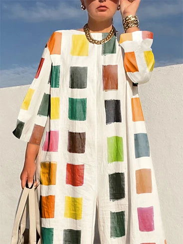 Plaid Plus Size Jumpsuit